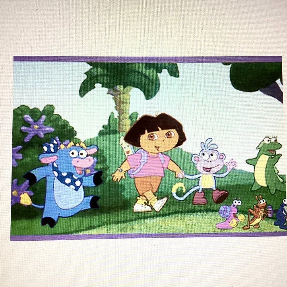 1 roll:  Brewster 147B02100 Brewster Dora Scenic Wall Border by Nickelodeon  New